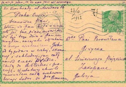 „Listy Bronisławy Giżyckiej i Bronisława Piłsudskiego”. O pionierach badań etnograficznych na Podtatrzu, 22 marca