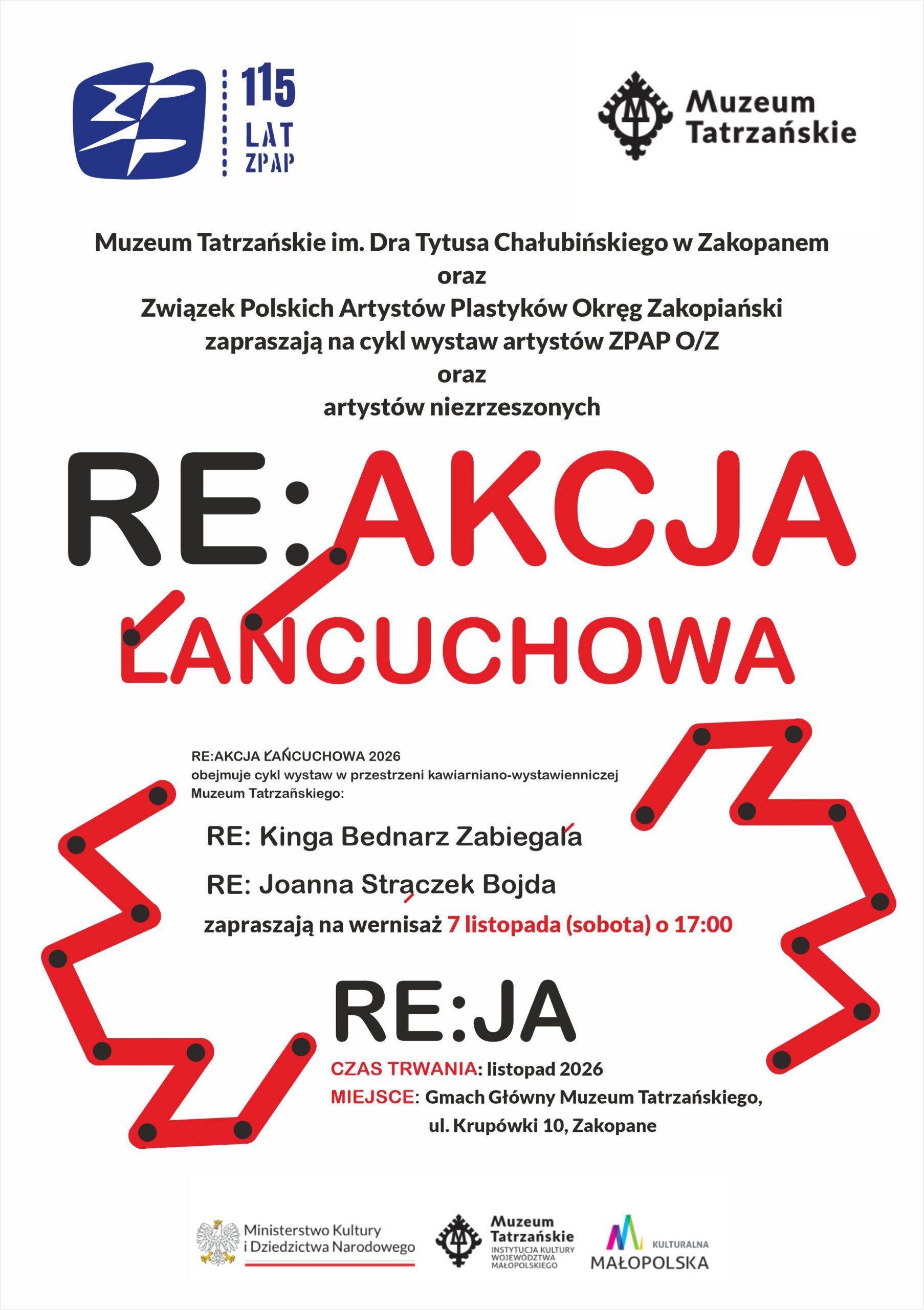 Wernisaż wystawy „RE:JA” – Kinga Bednarz-Zabiegała i Joanna Strączek-Bojda, 7 listopada