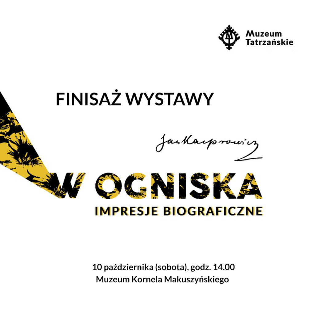 Grafika Finisaż wystawy Jan Kasprowicz. W ogniska. Impresje biograficzne