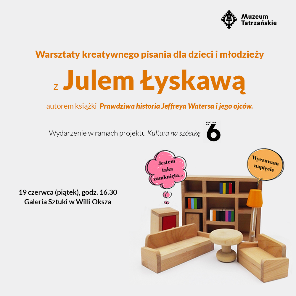 Warsztaty kreatywnego pisania dla dzieci i młodzieży z Julem Łyskawą, autorem książki „Prawdziwa historia Jeffreya Watersa i jego ojców”, 19 czerwca