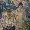 PLAKAT WITKACY - "Portret dwojga dzieci (Krystyny i Ludwika Fischerów) na tle pejzażowym"