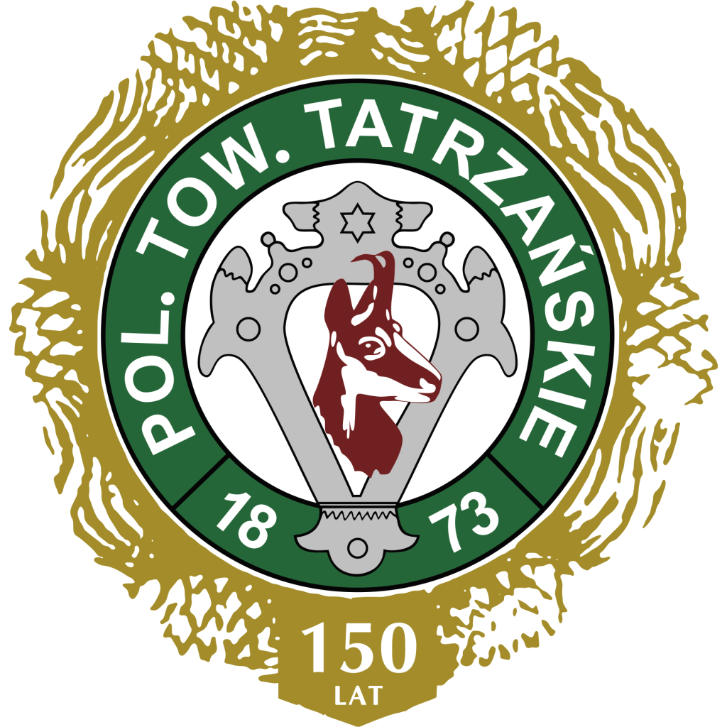 Logo z kozicą, poświęcone obchodom 150-lecia powstania Polskiego Towarzystwa Tatrzańskiego