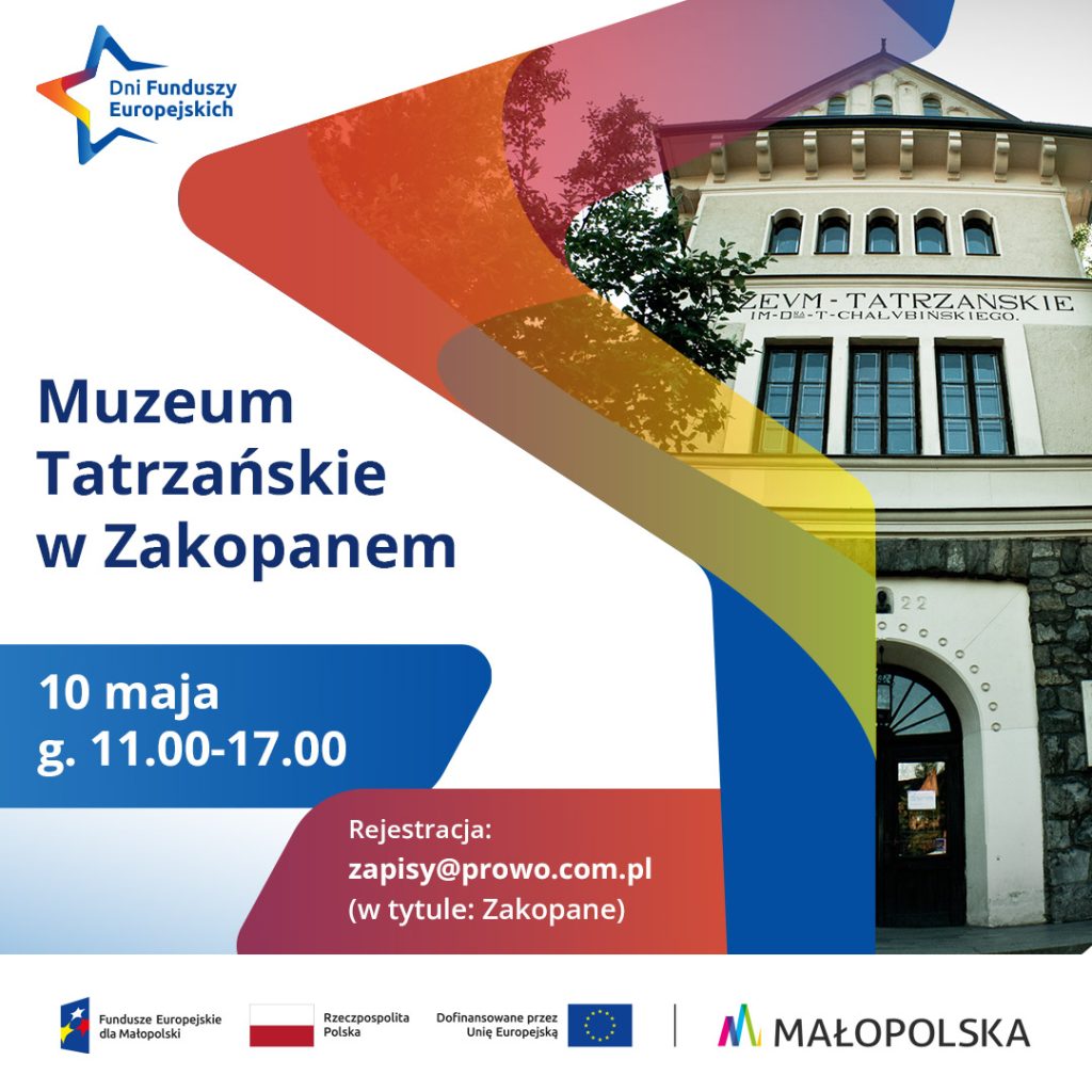 Muzeum Tatrzańskie na Dniach Funduszy Europejskich, 10-11 maja.
