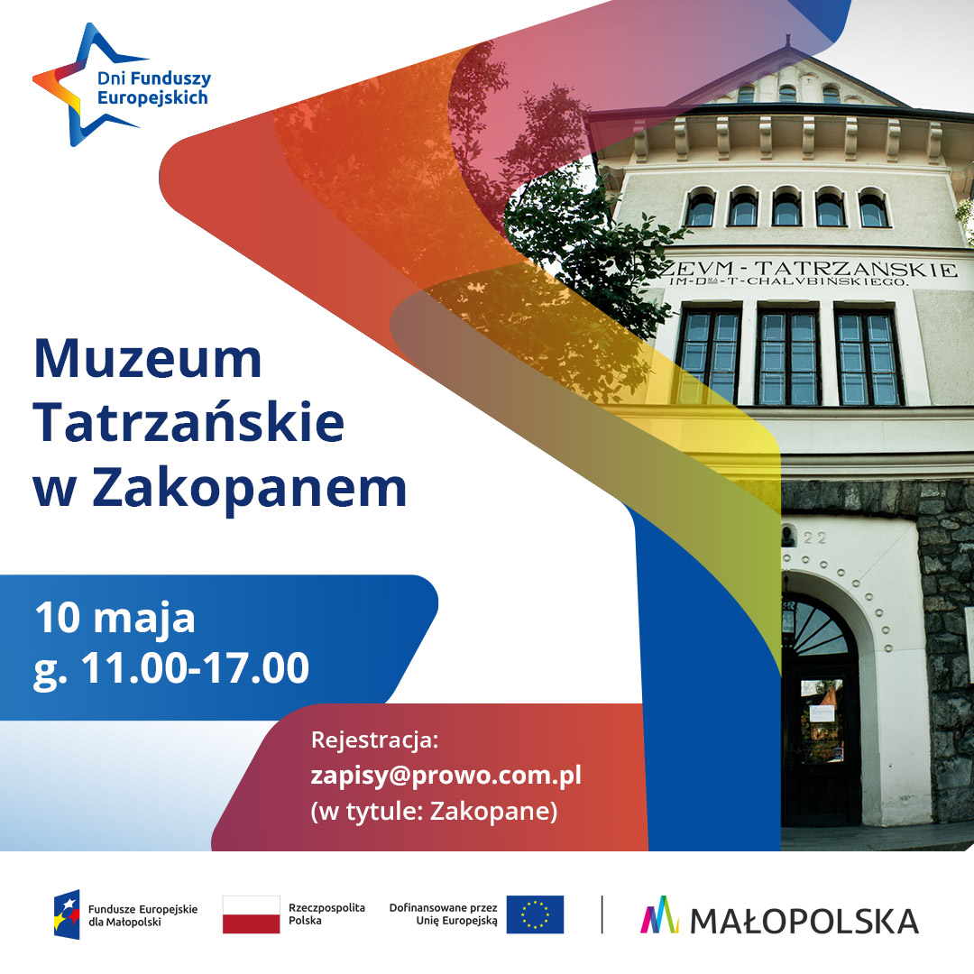 Muzeum Tatrzańskie na Dniach Funduszy Europejskich, 10-11 maja.