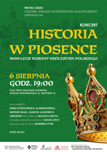 6 sierpnia (środa), godzina 19.00 Plac przed gmachem głównym Muzeum Tatrzańskiego, ul. Krupówki 10, Zakopane Wykonawcy: Anna Sokołowska-Alabrudzińska, Mateusz Mijal, Marcin Jajkiewicz Orkiestra pod dyrekcją Macieja Niecia Scenariusz, reżyseria i narracja: Łukasz Lech Realizacja artystyczna: Marzena Pytel Wstęp wolny w ramach promocji Muzeum Tatrzańskiego