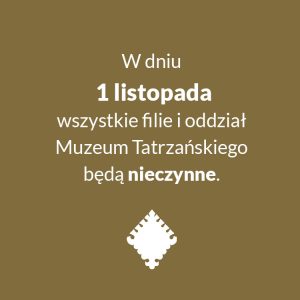 W dniu 1 listopada wszystkie nasze filie i odział są zamknięte.