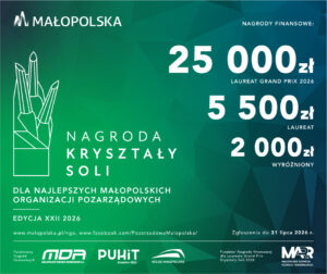 KRYSZTAŁY SOLI 2026 – nagrody dla najlepszych NGO w Małopolsce